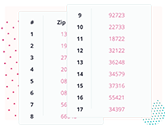 Zip code lookup